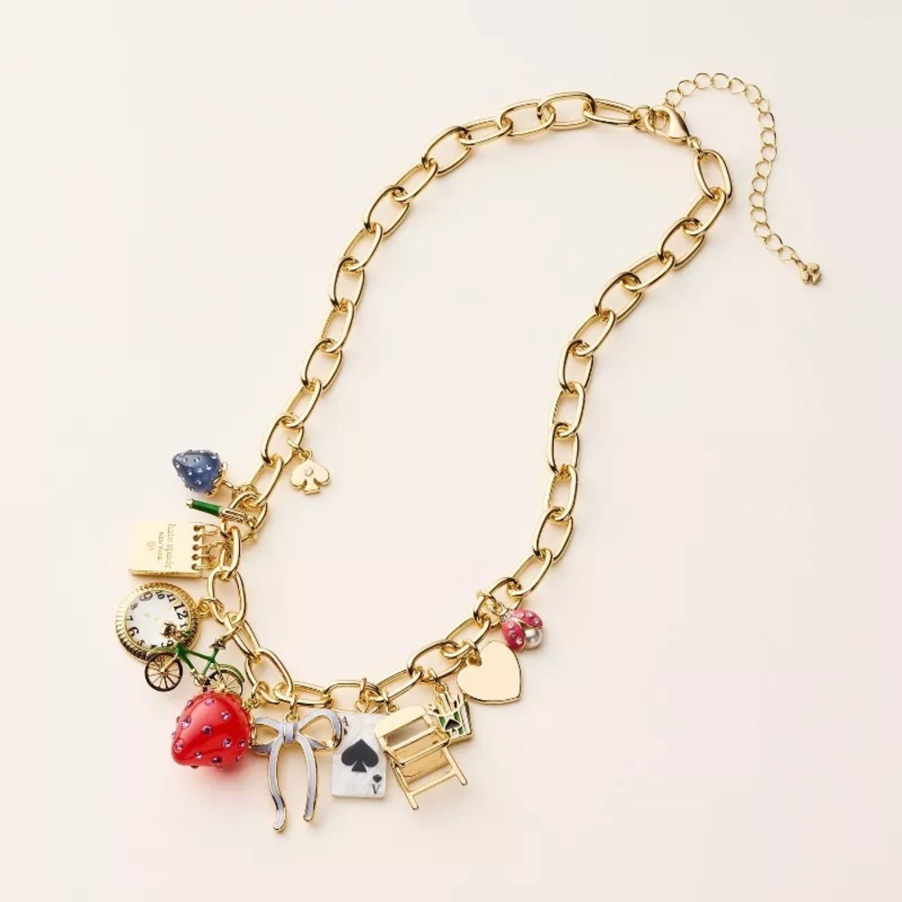 ♠️ Chunky Charm Statement Necklace - Kate Spade new york x Target Gold - Picture 4 of 8